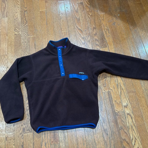 Patagonia Synchilla Vintage snap pullover maroon burgundy medium - Picture 2 of 6